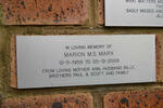 MARX Marion M.S. 1959-2009