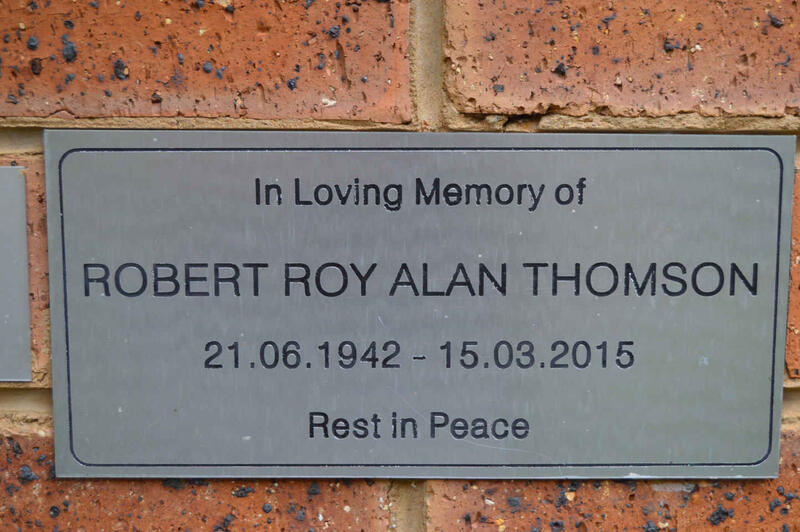 THOMSON Robert Roy Alan 1942-2015