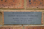 PARSONS Derek Michael 1940-2012