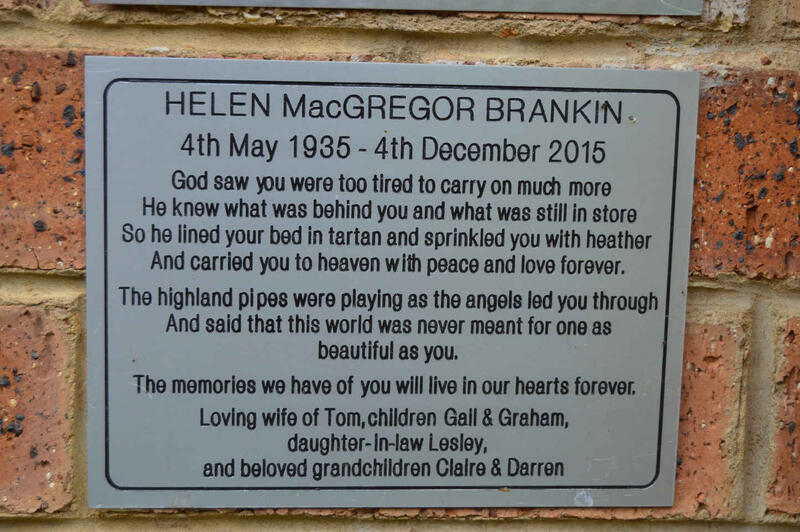 BRANKIN Helen MacGregor 1935-2015