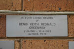 GREENWAY Denis Keith Reginald 1918-1993
