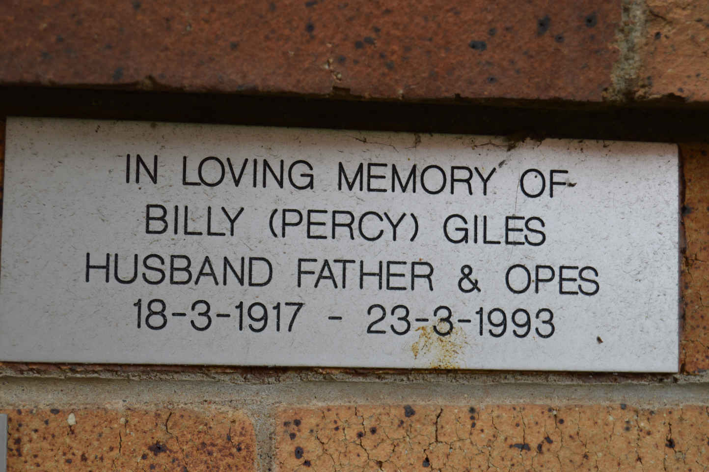 GILES Billy 1917-1993