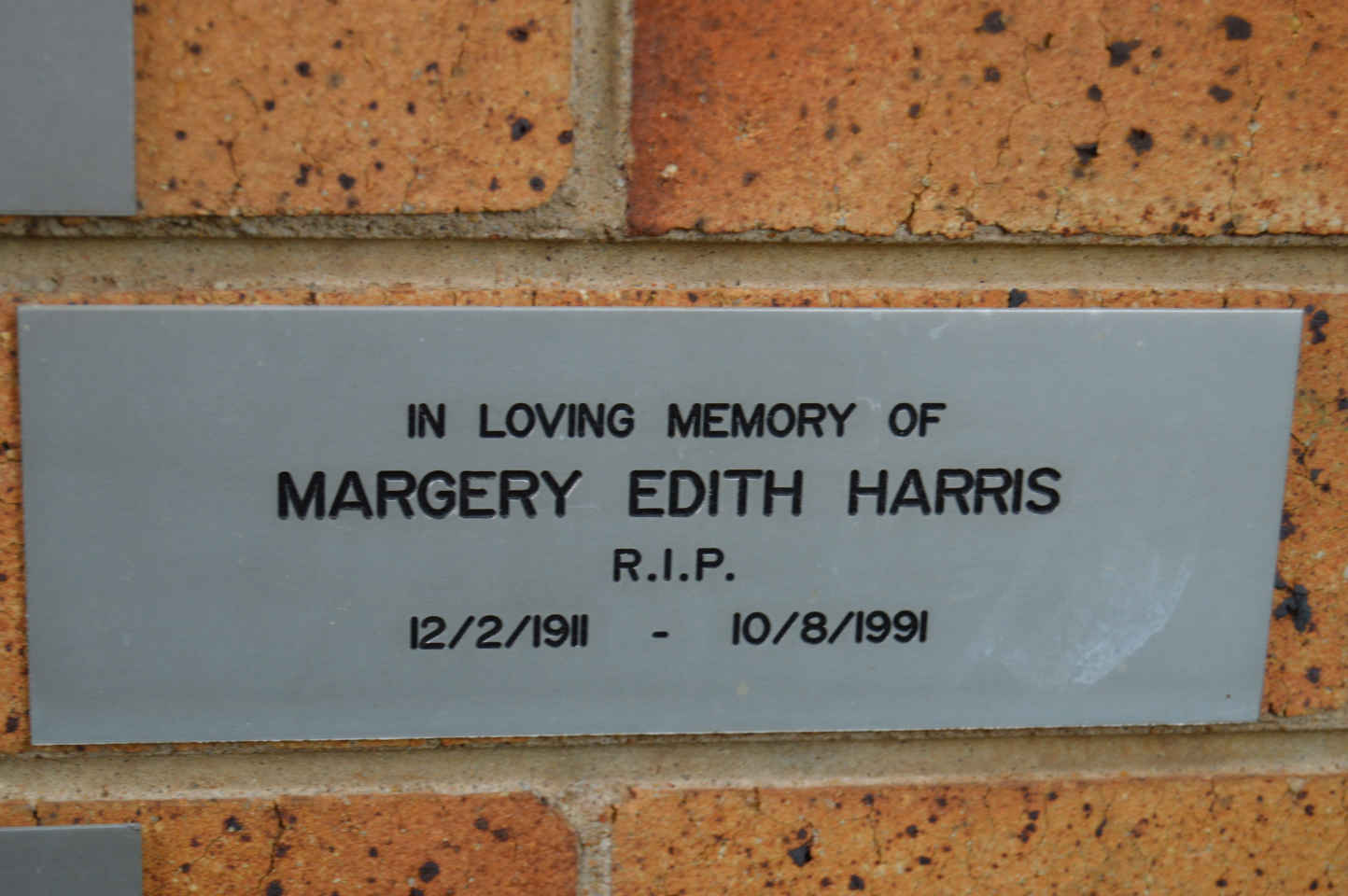 HARRIS Margery Edith 1911-1991