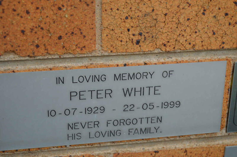 WHITE Peter 1929-1999