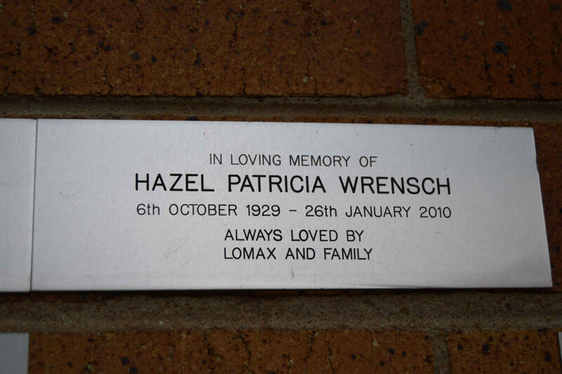 WRENSCH Hazel Patricia 1929-2010