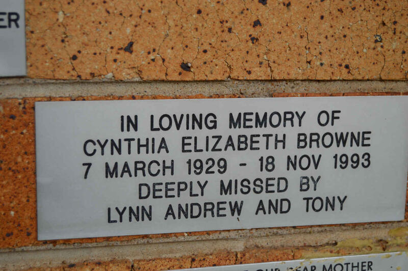 BROWNE Cynthia Elizabeth 1929-1993