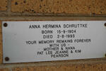 SCHRUTTKE Anna Hermina 1904-1993