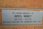 NISBET Beryl 1922-1999