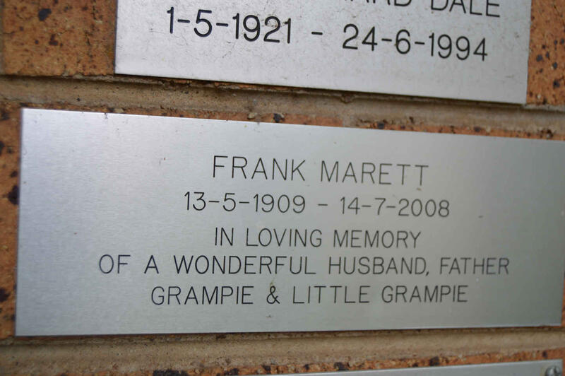 MARETT Frank 1909-2008