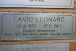 LEONARD David 1973-2015