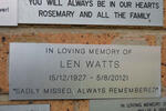 WATTS Len 1927-2012
