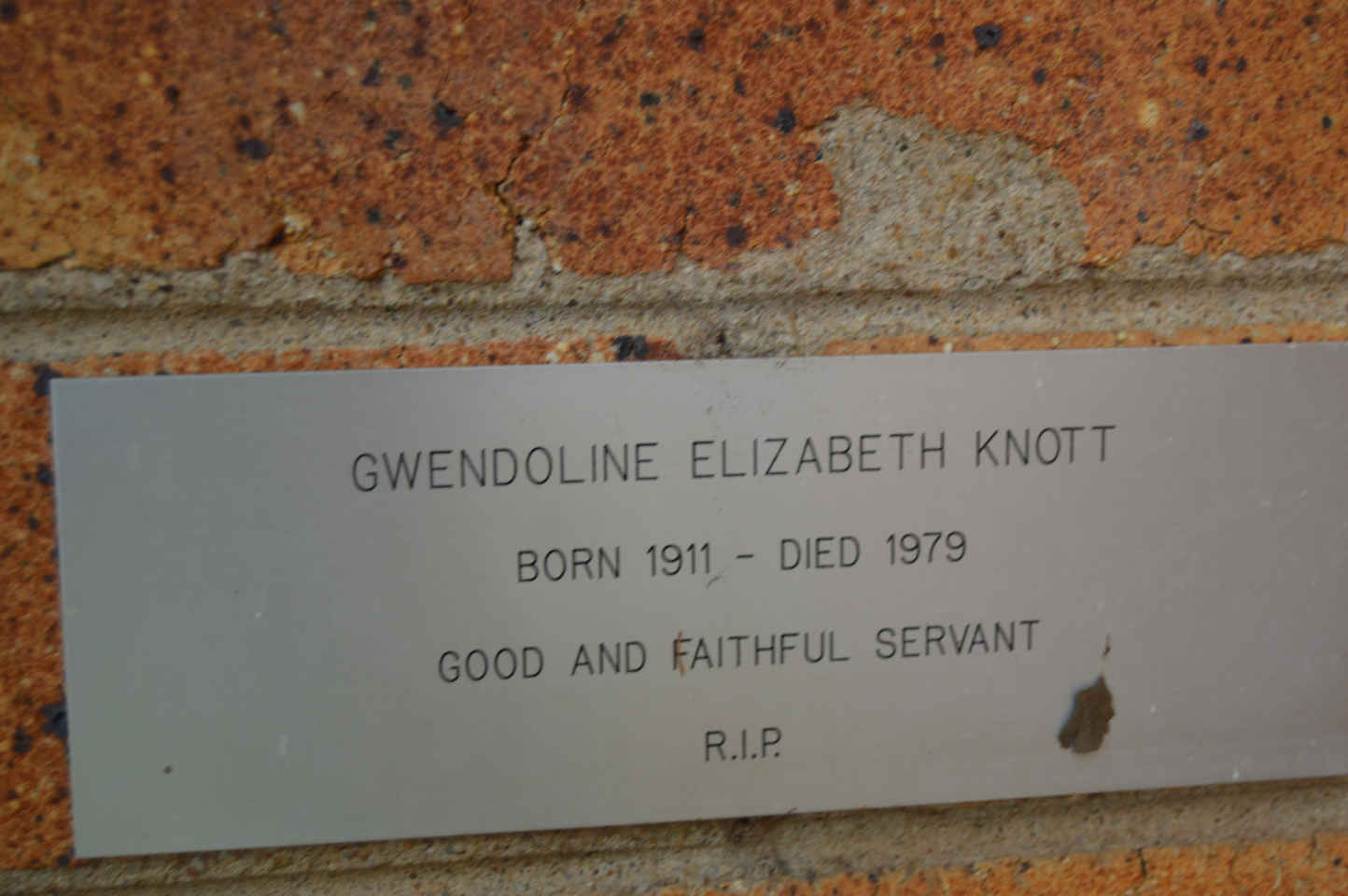 KNOTT Gwendoline Elizabeth 1911-1979
