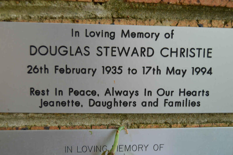 CHRISTIE Douglas Steward 1935-1994