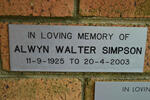 SIMPSON Alwyn Walter 1925-2003