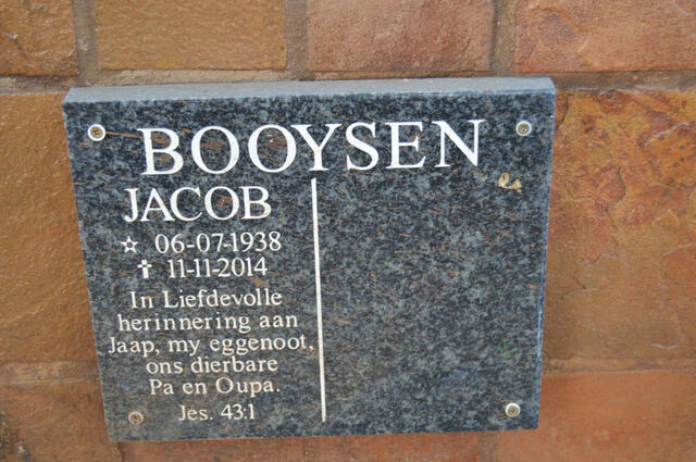 BOOYSEN Jacob 1938-2014