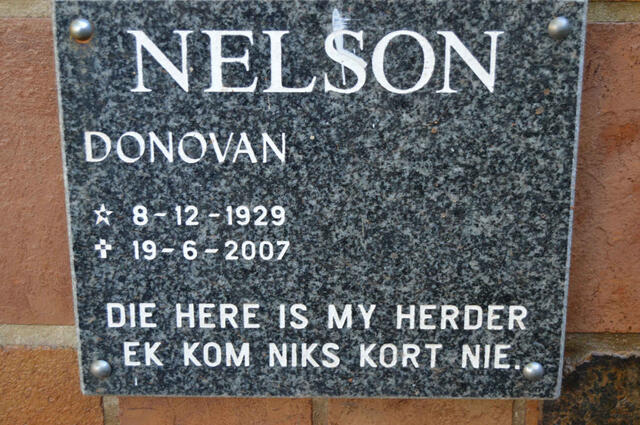 NELSON Donovan 1929-2007