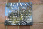 MARX William McKenzie 1924-2004 & Maria Magdalena 1930-2013