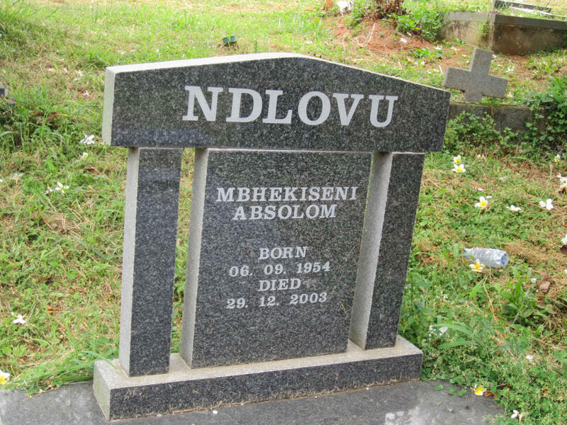 NDLOVU Mbhekiseni Absolom 1954-2003