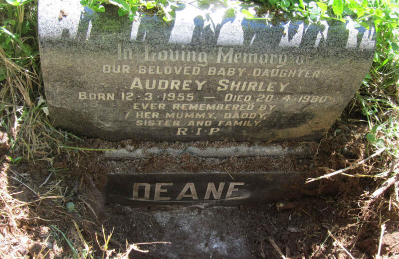 DEANE Audrey Shirley 1955-1980