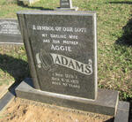 ADAMS Agnes Catherine nee UYS -1972 :: ADAMS Seth Jude -1988