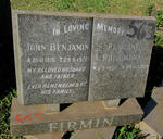 FIRMIN John Benjamin 1915-1972 & Pearline Philomena 1922-1999