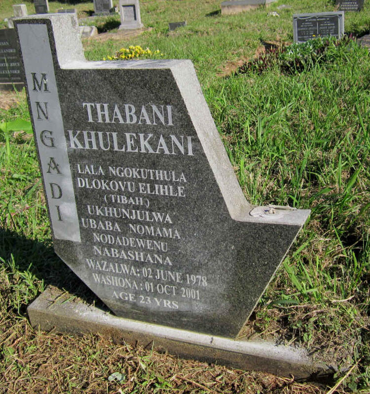 MNGADI Thabani Khulekani 1978-2001