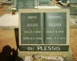 PLESSIS Julius, du 1906-1968 & Gesina 1916-1978