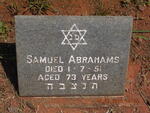 ABRAHAMS Samuel -1951