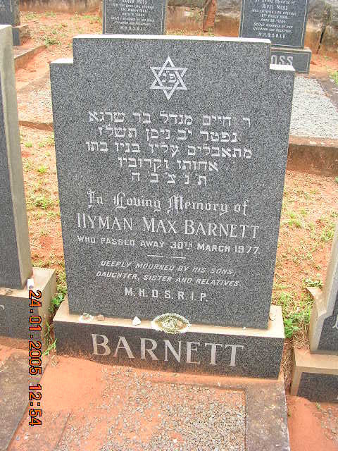 BARNETT Hyman Max -1977