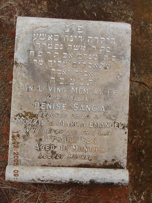 EMANUEL Denise Sancia -1928