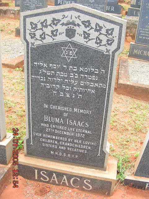 ISAACS Bluma -1972