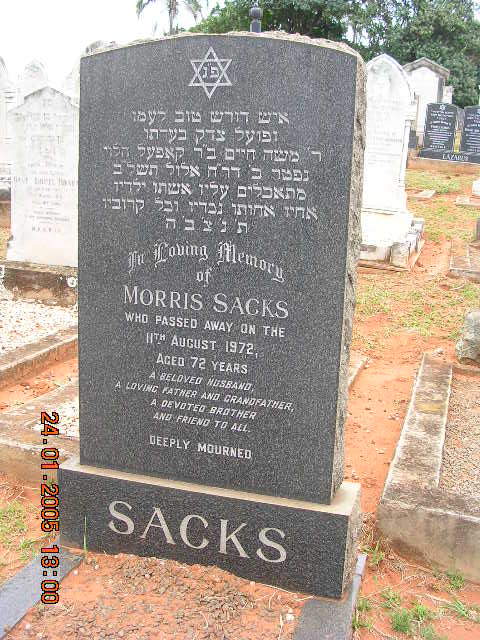 SACKS Morris -1972