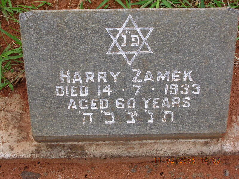ZAMEK Harry -1933
