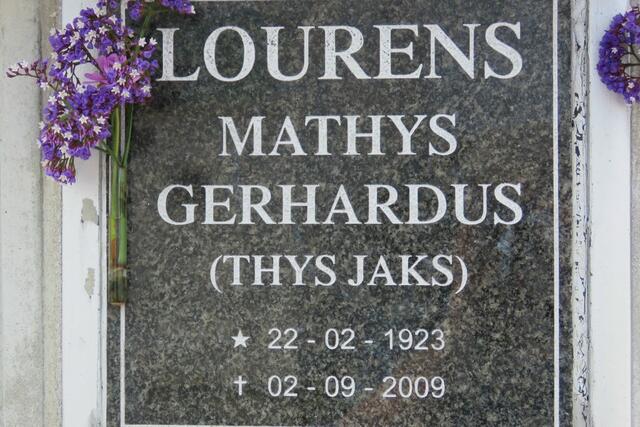 LOURENS Mathys Gerhardus 1923-2009
