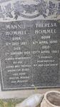 HOMMEL Mannie 1887-1964 & Theresa 1896-1987