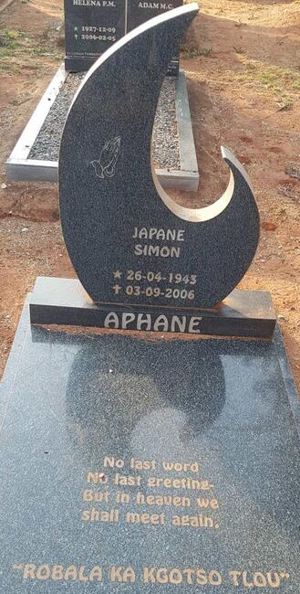 APHANE Japane Simon 1943-2006