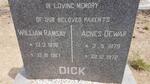 DICK William Ramsay 1876-1967 & Agnes Dewar 1879-1972