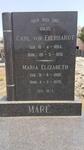MARÉ Carl Von Eberhardt 1894-1974 & Maria Elizabeth 1900-1975