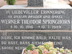 SPRINGHORN Werner Theodor 1916-1989