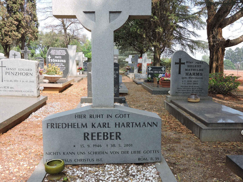 REEBER Friedhelm Karl Hartmann 1946-2001