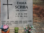 SCRIBA Emma nee SCHMIDT 1910-2012