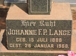 LANGE Johanne F.P. 1888-1968
