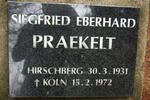 PRAEKELT Siegfried Eberhard 1931-1972