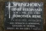 SPRINGHORN Ernst Ferdinand 1916-2011 & Dorothea Irene 1923-2015