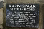 SINGER Karin 1923-2013