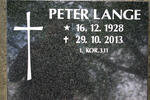 LANGE Peter 1928-2013