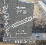 HEYNS Gert 1936- & Johanna 1931-1998