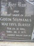 HURTER Gideon Stephanus Matthys 1895-1971