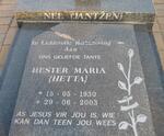 NEL Hester Maria nee JANTZEN 1930-2003