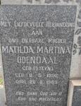 ODENDAAL Johannes Gerhardus -1957 & Matilda Martina STEYN 1892-1969